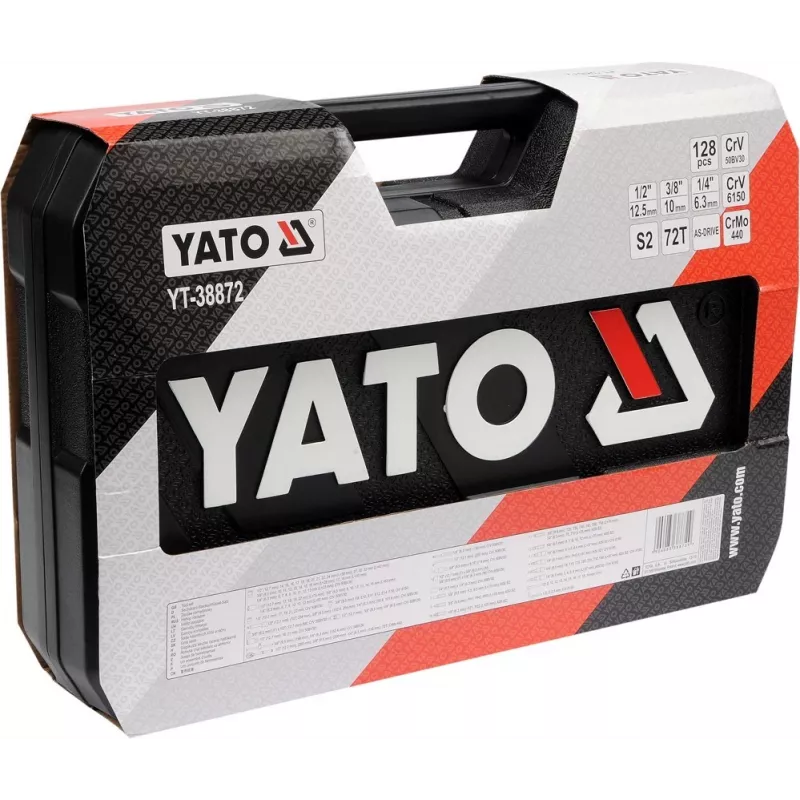 YATO TORUOTSIKUTE JA TÕMMITSATE KOMPLEKT 1/4 , 3/8 , 1/2 128 tk. 38872
