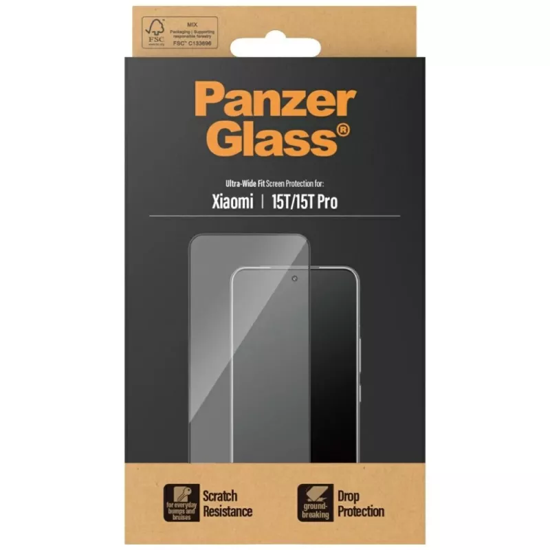 PanzerGlass ekraanikaitse | Xiaomi | 15T/15T Pro | Läbipaistev | Ultra-Wide Fit