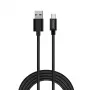 Savio CL-129 USB-kaabel 2 m USB 2.0 USB A USB C Must