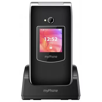 Mobiiltelefon MYPHONE RUMBA 2 — 2,4-tolline TFT, 32 MB muutmälu, 32 MB salvestusruumi, üks SIM-kaart, 0,3 MP kaamera, 800 mAh