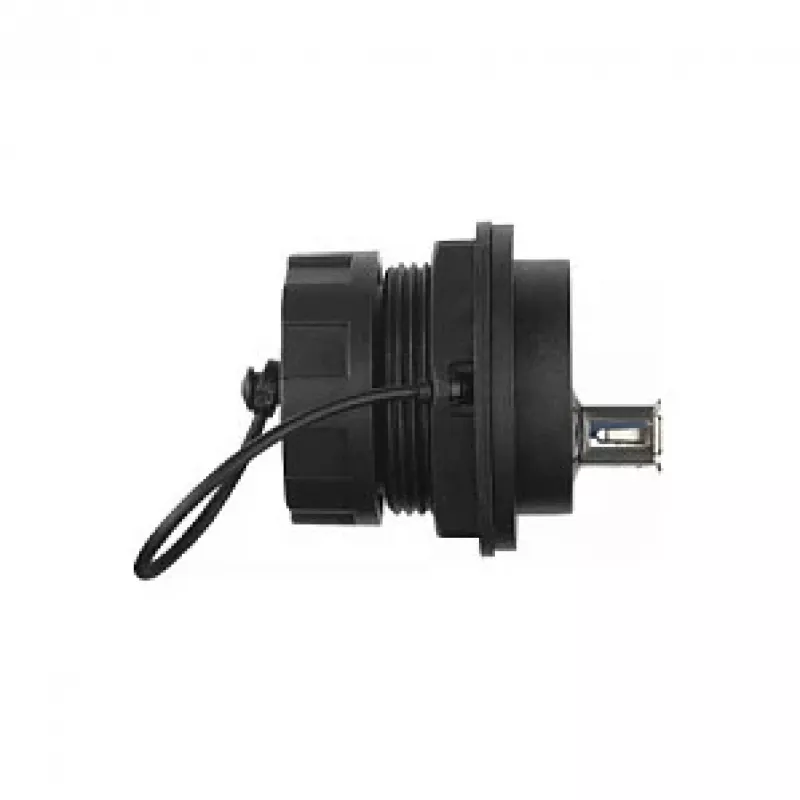 Alcasa IC04-U304 - USB A - must - emane - sirge - polübutüleentereftalaat (PBT) - polüvinüülkloriid (PVC) - IP65 - IP67 (IC04-U304)