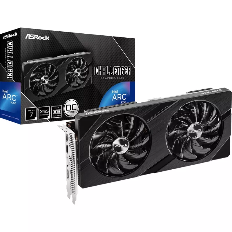 ASRock Challenger D Intel Arc A750 8GB OC graafikakaart