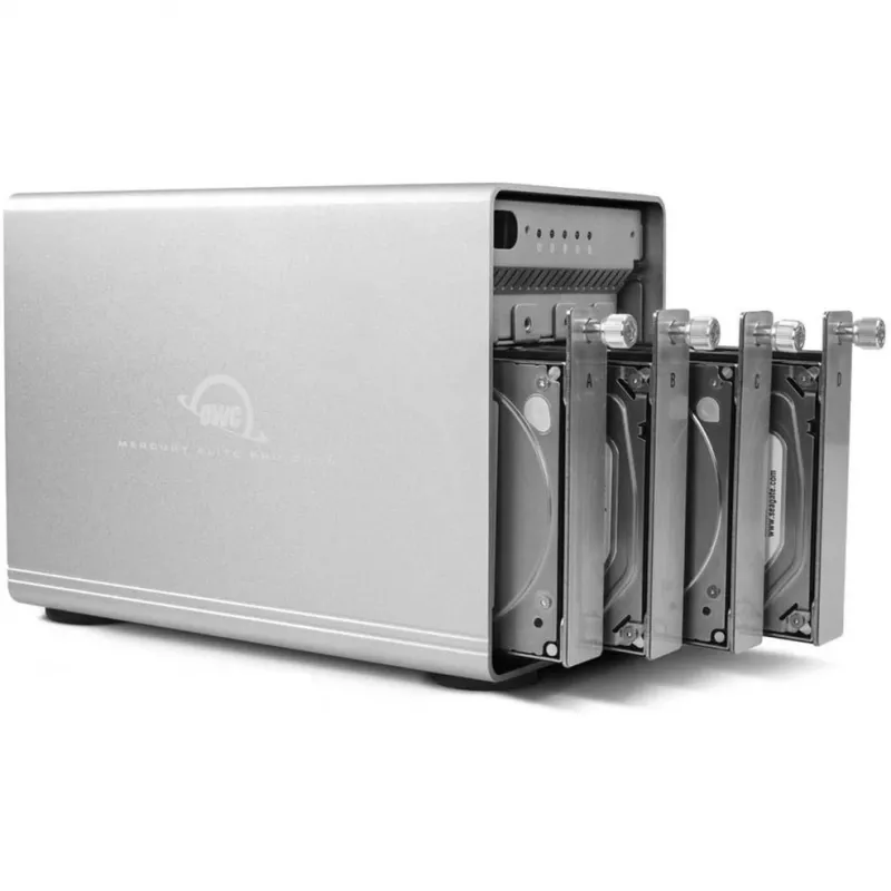 Mercury Elite Pro Quad, kettakorpus, hõbedane, USB 3.2 Gen 2, RAID-valmis