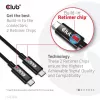 CLUB3D USB4 Gen3x2 Type-C kahesuunaline kaabel 8K60Hz, Andmed 40Gbps, PD 240W(48V/5A) EPR M/M 2m / 6.56ft