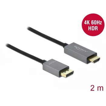 DisplayPort-HDMI-kaabel DeLOCK Active 1.4 4K 60Hz 2m