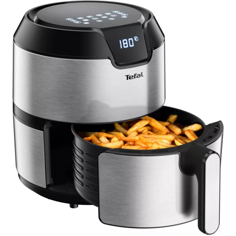 Tefal Easy Fry EY401D Üksik 4,2 L Eraldiseisev 1500 W Kuumaõhufritüür Must, Roostevaba teras