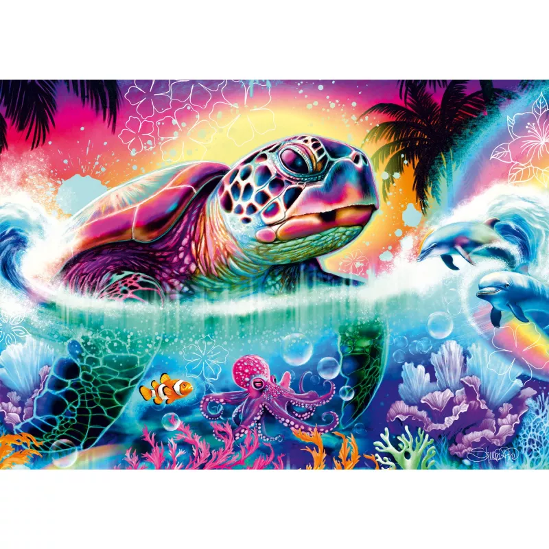 Pusle Schmidt Spiele Sheena Pike Neon Turtle — 1000 tükki