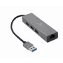 Gembird A-AMU3-LAN-01 USB-A Gigabit LAN-adapter 3-pordilise USB 3.0 jaoturiga, must