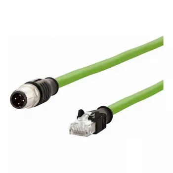 METZ CONNECT - võrgukaabel - M12 (4-kontaktiline) (S) RJ-45-le (M) - 5,0 m - 6,5 mm - SF/FTP - CAT 5e - halogeenivaba, takerdumisvastane, keerutatud soontega, ketikaitsega, D-kodeeringuga - roheline (142M1D15050)