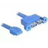 USB-kaabel DeLOCK 82941 USB 3.2 Gen 1 0,45 m 2 x USB A Sinine