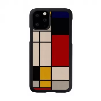 man and wood nutikoore ümbris iPhone 11 Pro jaoks – mustast puidust kaitsev kate