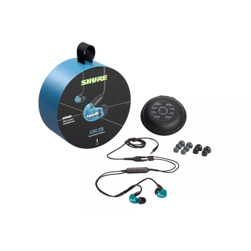 Shure AONIC 215 - kõrvasisesed kõrvaklapid ühe muunduri ja 3,5 mm kaabliga (sinine)
