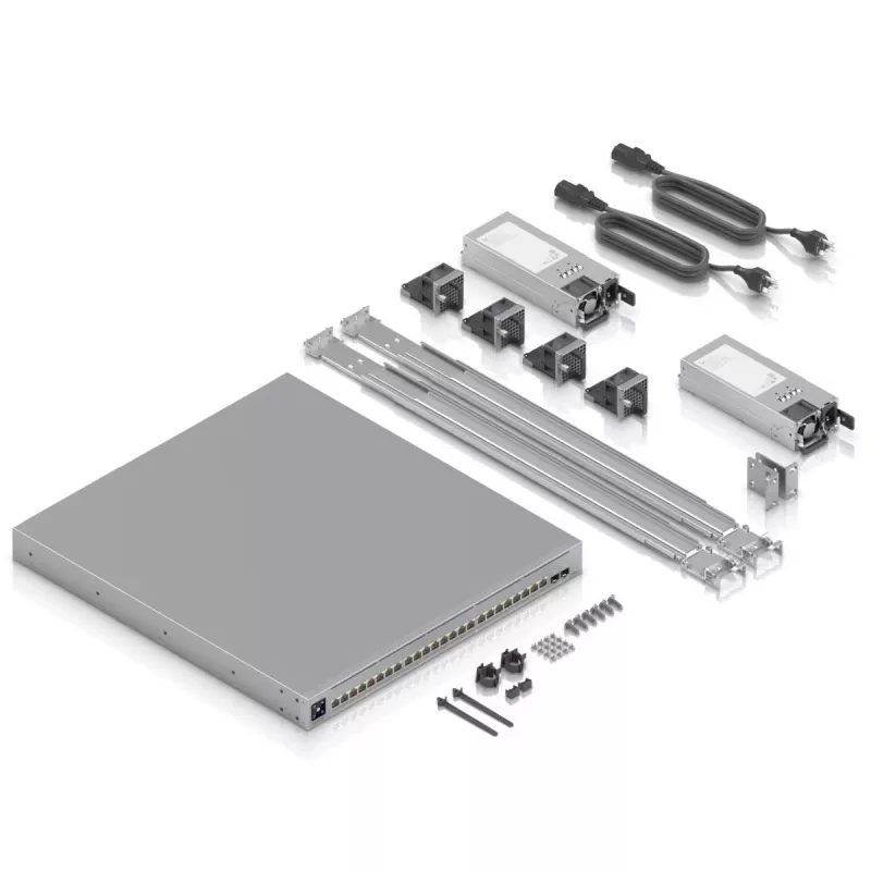 Ubiquiti ECS-24-POE (1050W) ETTEVÕTTEKLASSI 24-PORDILINE, Layer 3 Etherlighting POE+++ LÜLITI, 10 Gbe RJ45, 25G SFP28