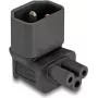 DeLOCK võrguadapter IEC 60320 - C14 C5-pistikupesale 2,5 A 90° Must