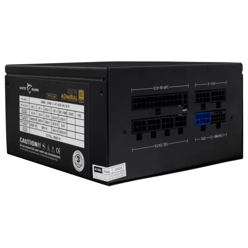 Toiteplokk White Shark GPSU-850W Admiral 850W