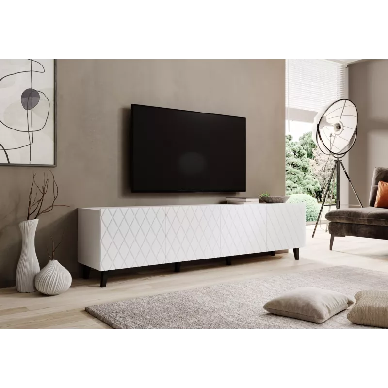 TV-kapp cama meble ASTI 200×42×52 cm valge matt