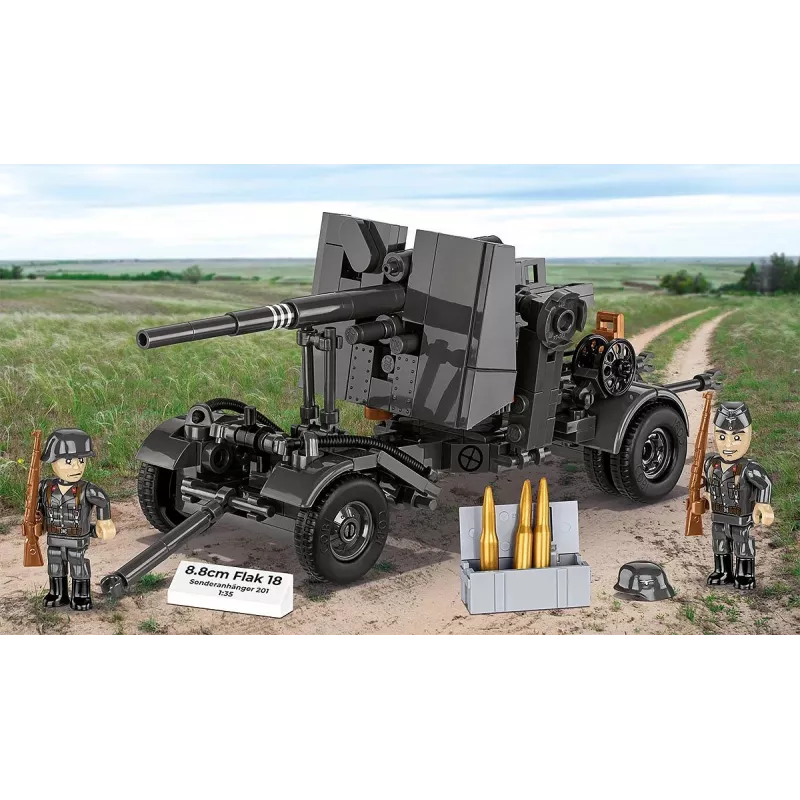 Ehituskomplekt Cobi ehituskivid 8,8 cm Flak koos haagisega — 360 osa