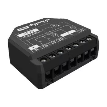 Shelly 2PM Gen3 WiFi Bluetooth kontroller — komplekt 4, kahe kanaliga võimsusmõõtur