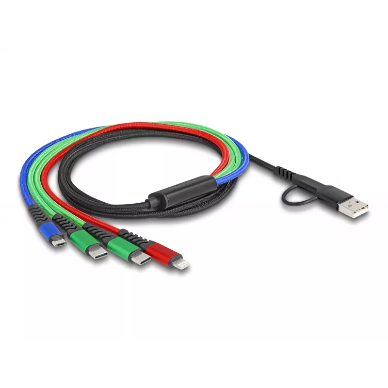 USB-kaabel DeLOCK 87035 1.2 m USB 2.0 USB A USB C Micro USB-B Lightning
