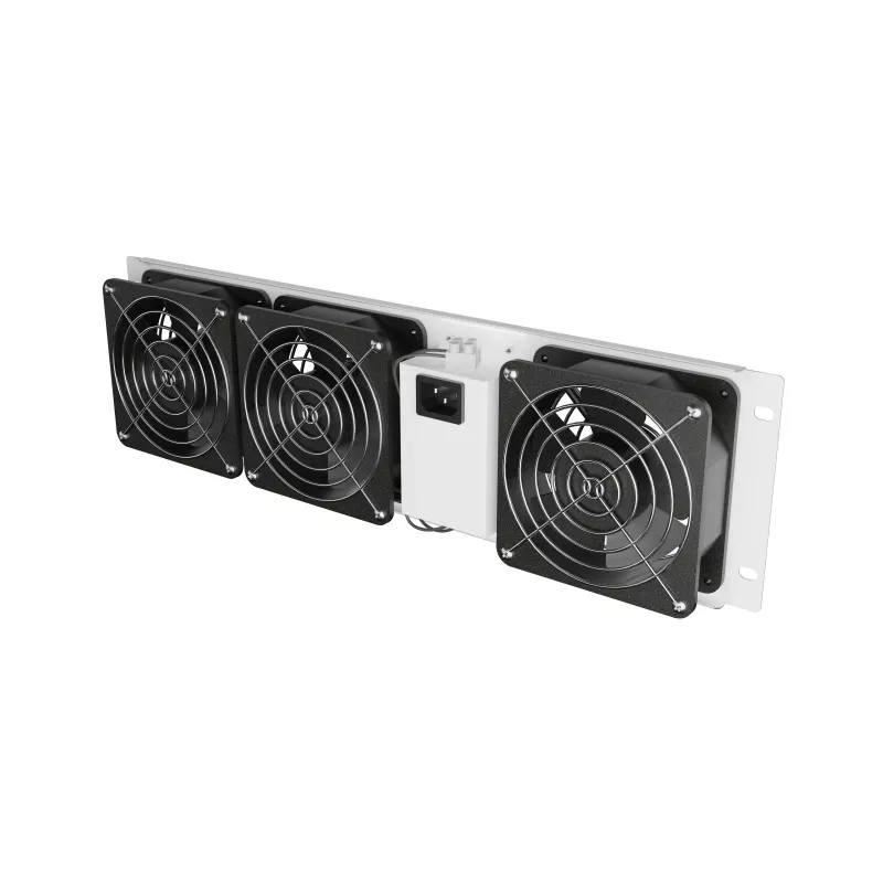 Vertikaalne 19-tolline ventilatsioonipaneel kappkappi, 3 ventilaatorit, 230 V, hall
