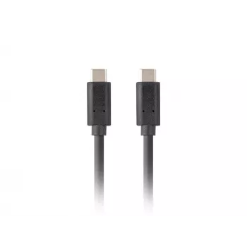 USB C-C kaabel LANBERG CA-CMCM-32CU-0018-BK USB 3.2 Gen 2, 1,8 m, must, 100 W PD, 4K video