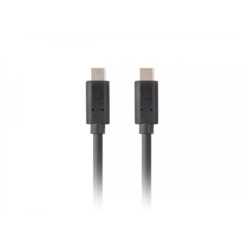 USB C-C kaabel LANBERG CA-CMCM-32CU-0018-BK USB 3.2 Gen 2, 1,8 m, must, 100 W PD, 4K video