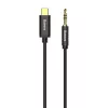 Baseus Yiven helikaabel USB-C kuni 3,5 mm minipesa, 1,2 m (must)