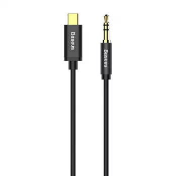 Baseus Yiven helikaabel USB-C kuni 3,5 mm minipesa, 1,2 m (must)
