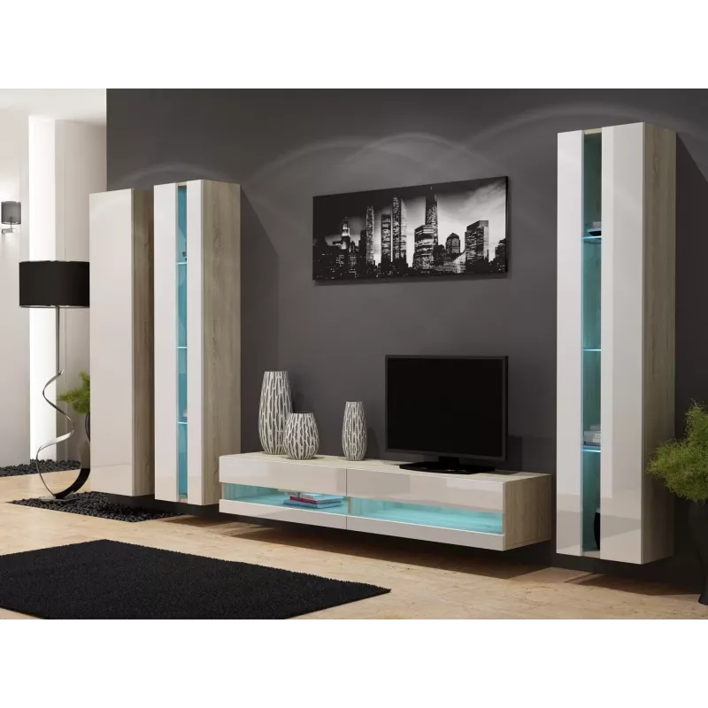 Cama riiul VIGO NEW 180/40/30 sonoma/valge läige