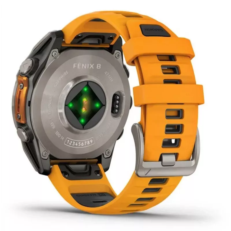 Garmin fenix 8 3.56 cm (1.4) AMOLED 47 mm Digitaalne 454 x 454 pikslit Puuteekraan Grafiit Wi-Fi GPS (satelliit)