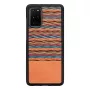 man and wood telefonikohver Samsung Galaxy S20+ jaoks — pruun ruudumuster musta äärisega