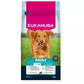 Kuiv koeratoit EUKANUBA Adult Large Breed Lamb & Rice 12 kg – täisväärtuslik kuivsööt suurt ja hiiglaslikku tõugu täiskasvanud koertele