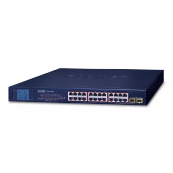 PLANET GSW-2620VHP - lüliti - 24 x 10/100/1000 (PoE+) + 2 x Gigabit SFP - lauaarvutile, riiulisse paigaldatav - PoE+ (GSW-2620VHP)
