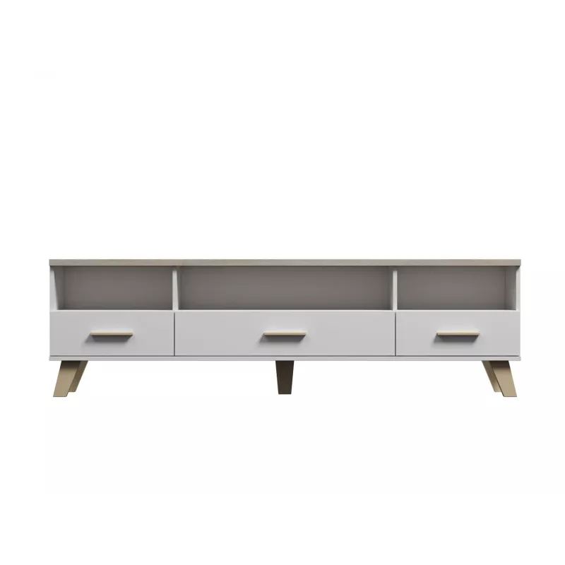 Cama RTV stand LOTTA 180cm Valge + sonoma oak
