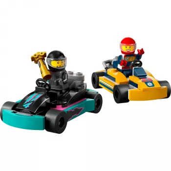 Ehitusmänguasi LEGO 60400 City Go-Karts with Racers – mängukomplekt minifiguuride ja sõidukitega