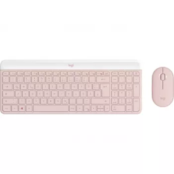 Logitech Slim Wireless Combo MK470 - klaviatuuri- ja hiirekomplekt - juhtmevaba - 2,4 GHz - QWERTY - roosa (920-011314)