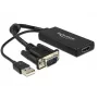 Kaabel DeLOCK 0,25m VGA+USB2.0-A/HDMI
