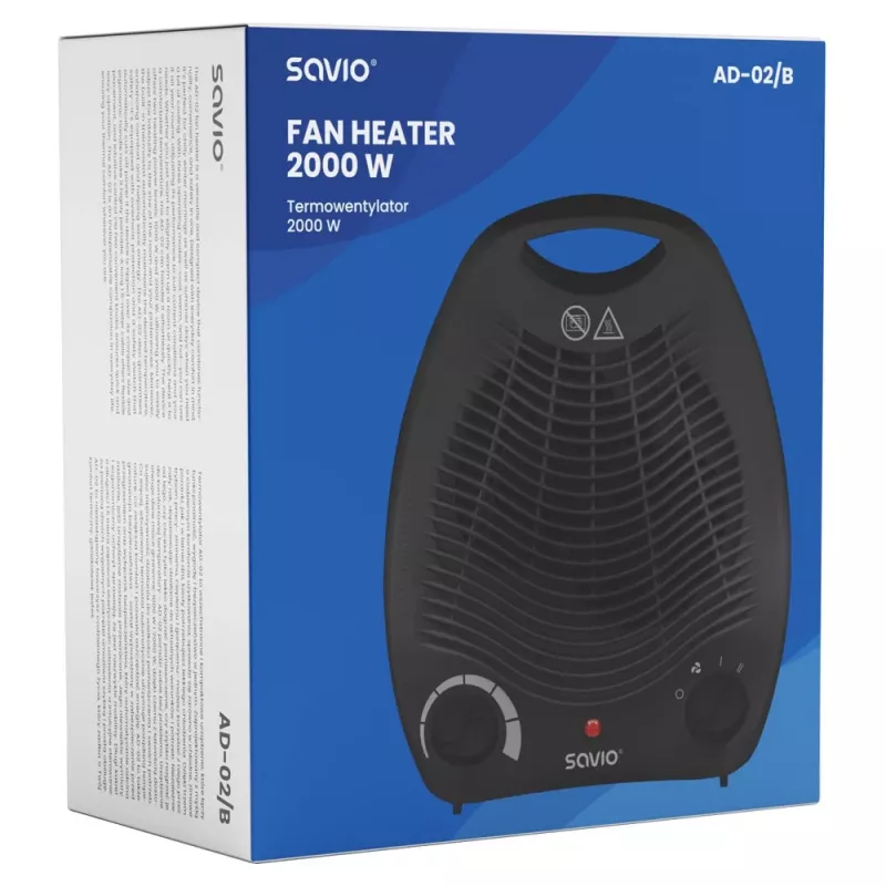 Savio AD-02 B majapidamisventilaator Must