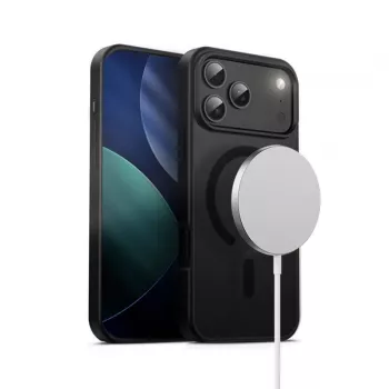 Crong Hybrid Frost MAG ümbris MagSafe'iga iPhone 17 Pro Max Frosted Must