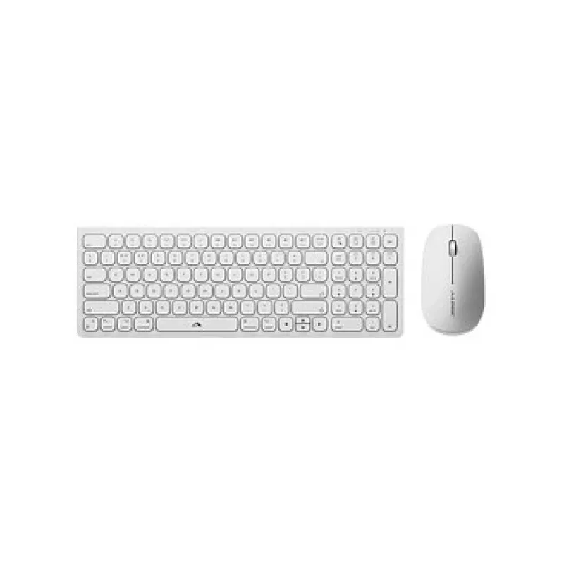 Alogic Echelon Compact USB-C BT klaviatuur saksa+hiir valge - klaviatuur - USB Type C - klaviatuur - USB Type C
