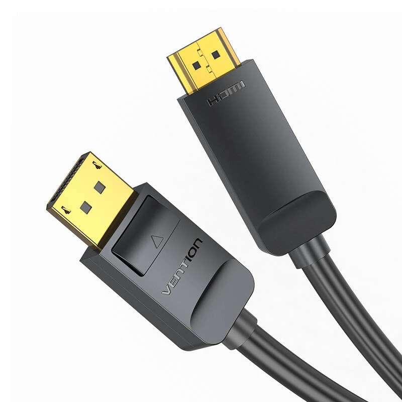 DisplayPort-HDMI-kaabli adapter Vention HAGBH, 2 m, must, 7 mm läbimõõt