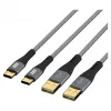 EFB Elektronik USB-A-USB-C kaablite komplekt 60W QC 3A 2x2m – digitaalne/andmeside (USB-AC-00007)