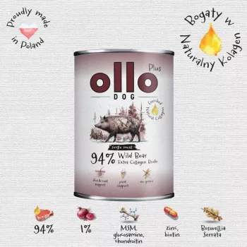 Ollo Plus Kolagen metssiga 400g koeratoidupurk