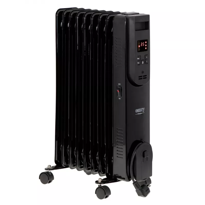 Camry | Küttekeha | CR 7810 | Õlitäitega radiaator | 2000 W | Võimsustasemete arv 3 | Must