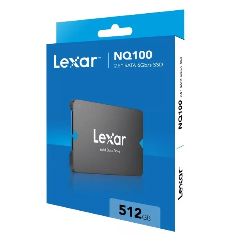 2.5-tolline SSD Lexar NQ100 512 GB SATA III, 550 MB/s lugemine, 6 Gbit/s edastus