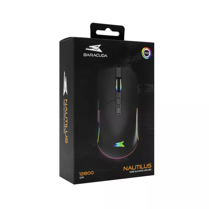 Hiir Baracuda BGM-011 Nautilus Must RGB USB