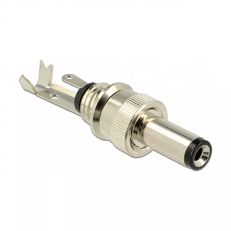 DeLOCK 89915 Traatühendusega pistik Alalisvool Must Nikkel 1.06 cm Välisläbimõõt