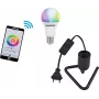 LED pirn EUROLITE E27 RGB WW CW WiFi, kolmnurkse pesaga, must