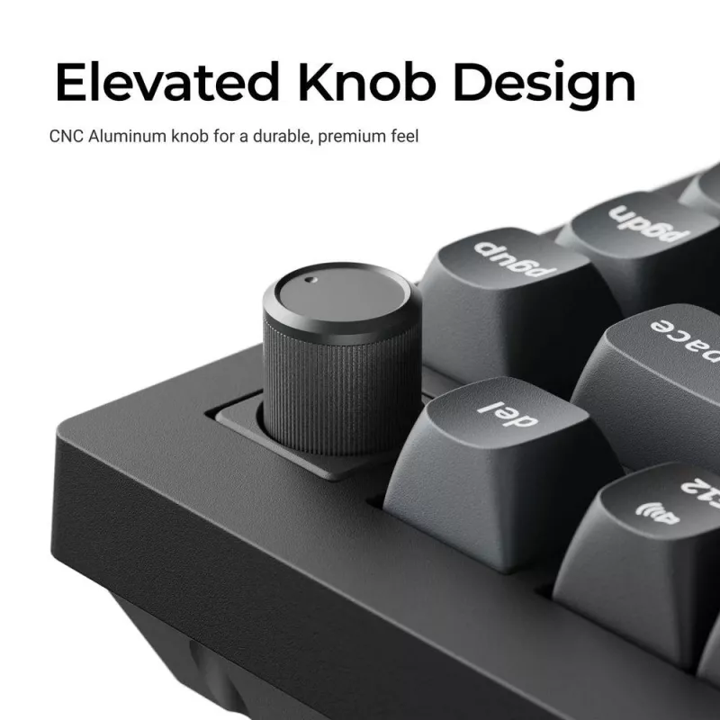 Mehaaniline klaviatuur Keychron V1 Ultra 8K — 75% QWERTY, Bluetooth, juhtmega, RGB, must