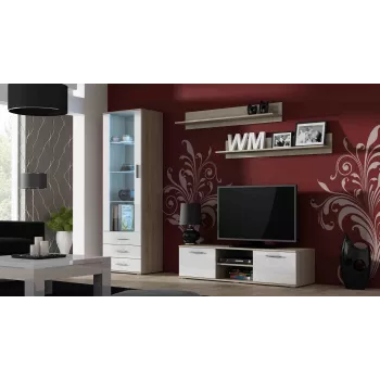 Cama TV-alus SOHO 140 sonoma tamm/valge läikiv